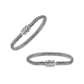 AB-1270-S.S-7" Sterling Silver Small Bracelet With Plain Silver Jewelry Bali Designs Inc